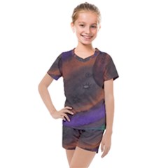 The Black Whole Egg Kids  Mesh Tee And Shorts Set