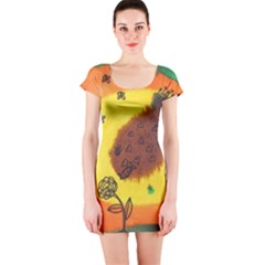 Pirana Eating Flower Short Sleeve Bodycon Dress by snowwhitegirl