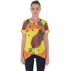 Pirana Eating Flower Cut Out Side Drop Tee by snowwhitegirl