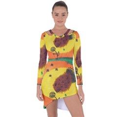 Pirana Eating Flower Asymmetric Cut-out Shift Dress by snowwhitegirl