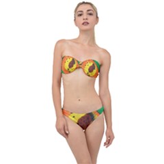 Pirana Eating Flower Classic Bandeau Bikini Set