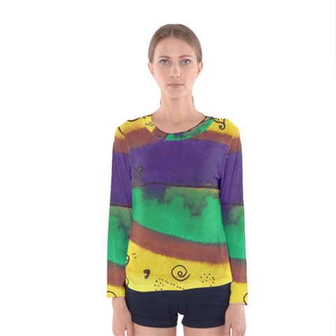 Landscape Egg Women s Long Sleeve Tee by snowwhitegirl