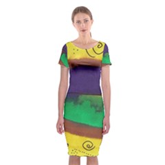 Landscape Egg Classic Short Sleeve Midi Dress by snowwhitegirl