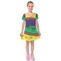 Landscape Egg Kids  Short Sleeve Velvet Dress View1