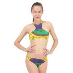 Landscape Egg High Neck Bikini Set