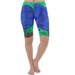 Peacocks Cropped Leggings  by snowwhitegirl