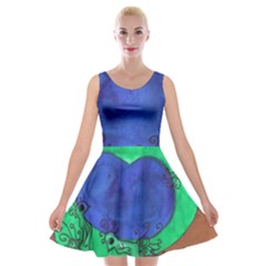 Peacocks Velvet Skater Dress by snowwhitegirl