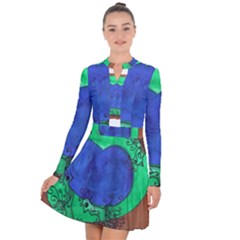 Peacocks Long Sleeve Panel Dress