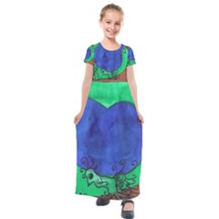 Peacocks Kids  Short Sleeve Maxi Dress