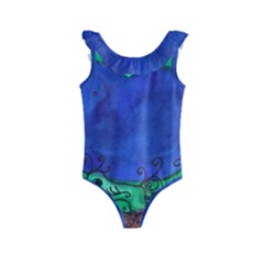 Peacocks Kids  Frill Swimsuit