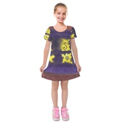 Boring Egg Kids  Short Sleeve Velvet Dress by snowwhitegirl