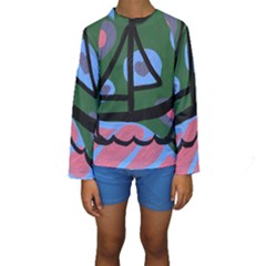 Boat Kids  Long Sleeve Swimwear