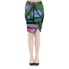 Boat Midi Wrap Pencil Skirt by snowwhitegirl