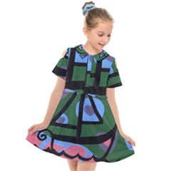 Boat Kids  Short Sleeve Shirt Dress