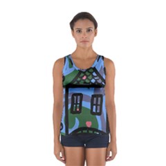 Smiling House Sport Tank Top  by snowwhitegirl