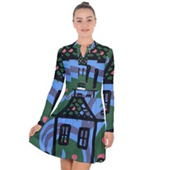 Smiling House Long Sleeve Panel Dress