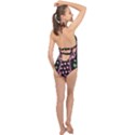 Dress And Falling Leaves Halter Front Plunge Swimsuit View2