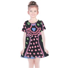 Dress And Falling Leaves Kids  Simple Cotton Dress by snowwhitegirl