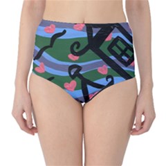 Two Houses Classic High-waist Bikini Bottoms by snowwhitegirl