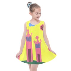 Three Houses Saying Ohhhh Kids  Summer Dress