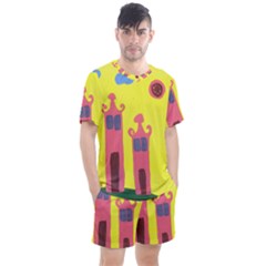 Three Houses Saying Ohhhh Men s Mesh Tee And Shorts Set