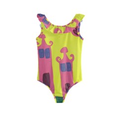 Three Houses Saying Ohhhh Kids  Frill Swimsuit