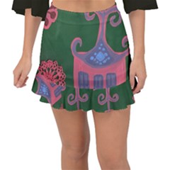 The Biggest Pink House Fishtail Mini Chiffon Skirt by snowwhitegirl