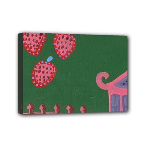 Floating Strawberries Mini Canvas 7  x 5 