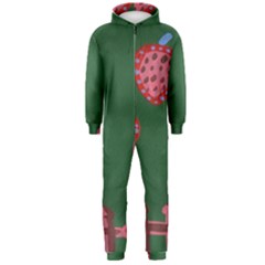 Floating Strawberries Hooded Jumpsuit (Men) 