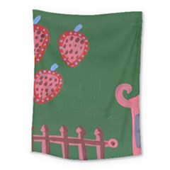 Floating Strawberries Medium Tapestry