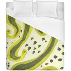 Yellow Swirls Duvet Cover (california King Size) by snowwhitegirl