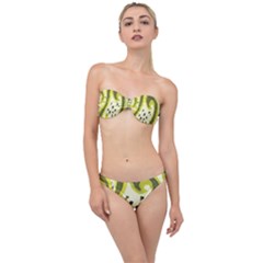 Yellow Swirls Classic Bandeau Bikini Set