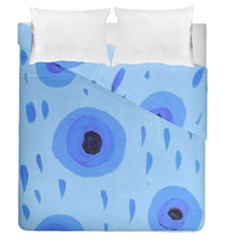 Blue Rain Duvet Cover Double Side (queen Size) by snowwhitegirl