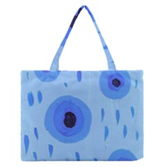 Blue Rain Zipper Medium Tote Bag by snowwhitegirl