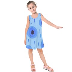 Blue Rain Kids  Sleeveless Dress by snowwhitegirl