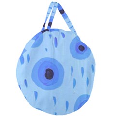 Blue Rain Giant Round Zipper Tote by snowwhitegirl