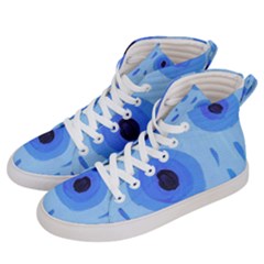 Blue Rain Men s Hi-top Skate Sneakers by snowwhitegirl