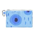 Blue Rain Canvas Cosmetic Bag (Medium) View1