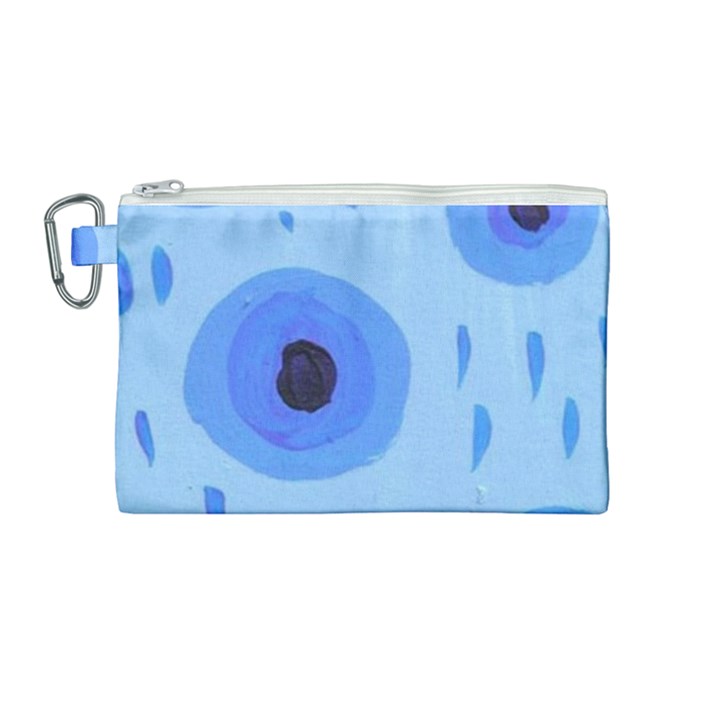 Blue Rain Canvas Cosmetic Bag (Medium)