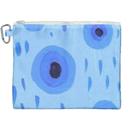 Blue Rain Canvas Cosmetic Bag (xxxl) by snowwhitegirl