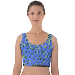 Raining Leaves Velvet Crop Top