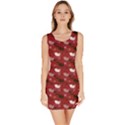 Snow Sleigh Deer Red Bodycon Dress View1