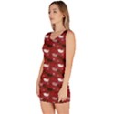 Snow Sleigh Deer Red Bodycon Dress View2