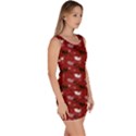 Snow Sleigh Deer Red Bodycon Dress View3