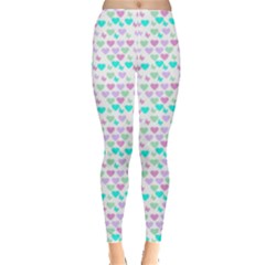 Hearts Butterflies White 1200 Leggings  by snowwhitegirl