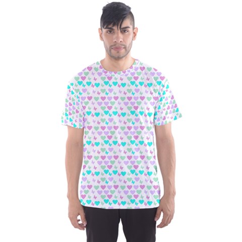 Hearts Butterflies White 1200 Men s Sports Mesh Tee by snowwhitegirl