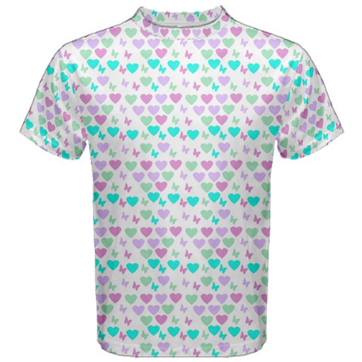 Hearts Butterflies White 1200 Men s Cotton Tee