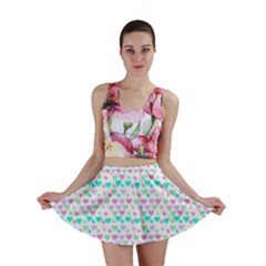 Hearts Butterflies White 1200 Mini Skirt by snowwhitegirl