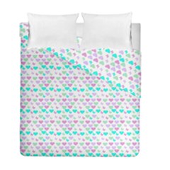 Hearts Butterflies White 1200 Duvet Cover Double Side (full/ Double Size) by snowwhitegirl