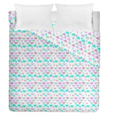 Hearts Butterflies White 1200 Duvet Cover Double Side (queen Size) by snowwhitegirl